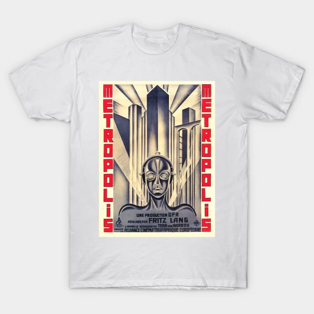 Metropolis - Science Fiction Silent Film (Art Deco Poster Design) T-Shirt by Naves